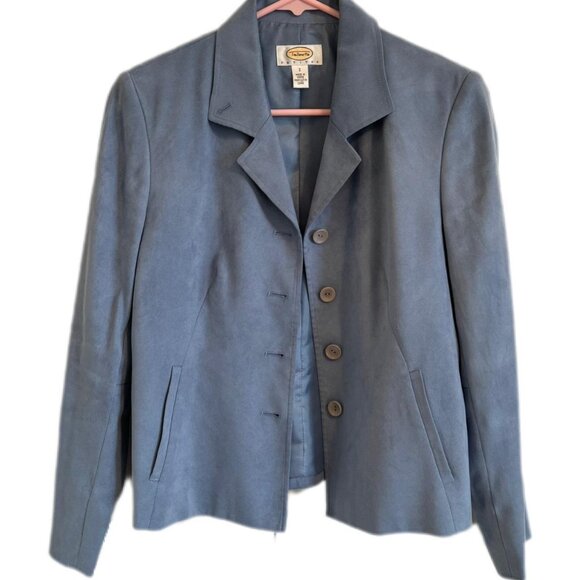 talbots Jackets & Blazers - Vintage Talbots Baby Blue Suede